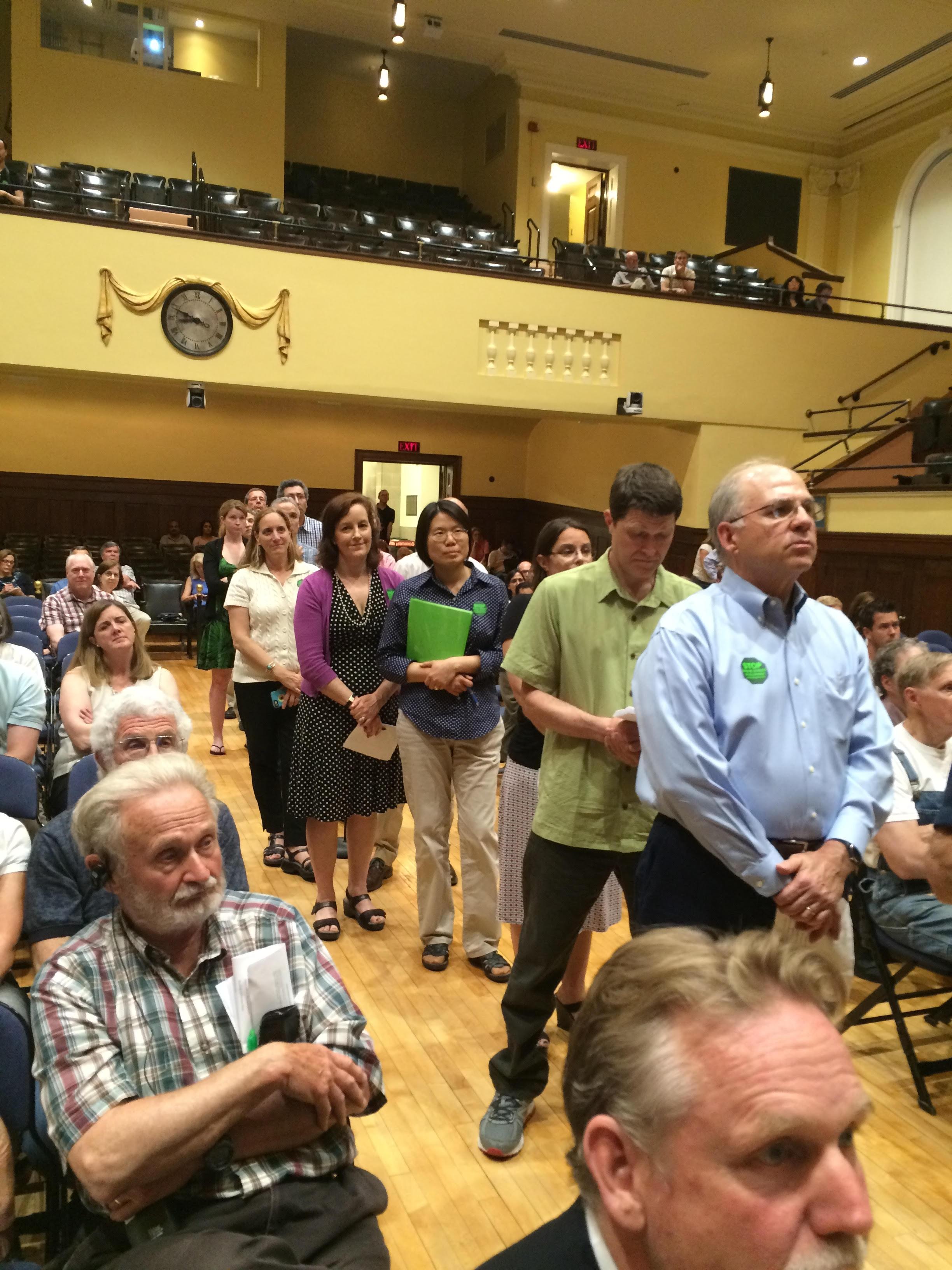 Citizens of Lexington at the Planning Board meeting concerning the Grove Street forest.